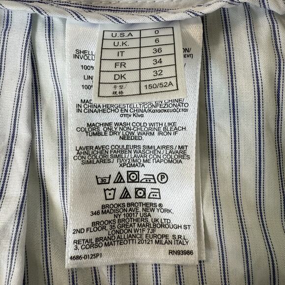 Brooks Brothers Seersucker Colorful Stripe Pencil Skirt Size 0 Preppy Career - Picture 5 of 15